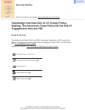 Cover page: Knowledge Communities in US Foreign Policy Making: The American China Field and the End of Engagement with the PRC