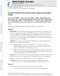 Cover page: Oxygen Saturation Index and Severity of Hypoxic Respiratory Failure