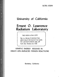 Cover page: KINETIC ENERGY RELEASE IN HEAVY- ION-INDUCED FISSION REACTIONS