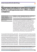 Cover page: Signal-induced enhancer activation requires Ku70 to read topoisomerase1–DNA covalent complexes