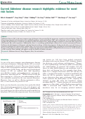 Cover page: Current Alzheimer disease research highlights: evidence for novel risk factors