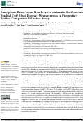 Cover page: Smartphone-Based versus Non-Invasive Automatic Oscillometric Brachial Cuff Blood Pressure Measurements: A Prospective Method Comparison Volunteer Study.