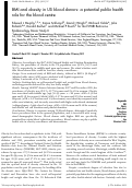 Cover page: BMI and obesity in US blood donors: a potential public health role for the blood centre