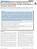 Cover page: Effect of elevated pCO2 on metabolic responses of porcelain crab (Petrolisthes cinctipes) Larvae exposed to subsequent salinity stress.