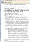 Cover page: Influence of Hematoma Location on Acute Mortality after Intracerebral Hemorrhage