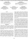 Cover page: The Role of Letter Frequency on Eye Movements in Sentential Pseudoword Reading