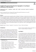 Cover page: Acute dyspnea caused by a giant spindle cell lipoma of the larynx