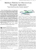 Cover page: Multilayer Platform for Ultra-Low-Loss Waveguide Applications