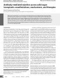 Cover page: Antibody-mediated rejection across solid organ transplants: manifestations, mechanisms, and therapies