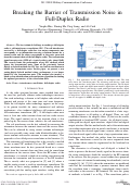 Cover page: Breaking the Barrier of Transmission Noise in Full-Duplex Radio