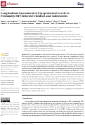 Cover page: Longitudinal Assessment of Lipoprotein(a) Levels in Perinatally HIV-Infected Children and Adolescents