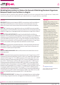 Cover page: Modeling Interventions to Reduce the Spread of Multidrug-Resistant Organisms Between Health Care Facilities in a Region