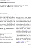 Cover page: Developmental Trajectories in Siblings of Children with Autism: Cognition and Language from 4 Months to 7 Years