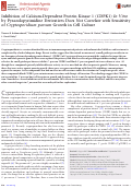 Cover page: Inhibition of Calcium-Dependent Protein Kinase 1 (CDPK1) In Vitro by Pyrazolopyrimidine Derivatives Does Not Correlate with Sensitivity of Cryptosporidium parvum Growth in Cell Culture