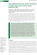 Cover page: Norepinephrine induces anoikis resistance in high-grade serous ovarian cancer precursor cells.