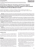 Cover page: Associations Between Smoking and Primary Sjögren Syndrome Classification Using the Sjögren's International Collaborative Clinical Alliance Cohort.