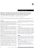 Cover page: Effects of red meat, white meat, and nonmeat protein sources on atherogenic lipoprotein measures in the context of low compared with high saturated fat intake: a randomized controlled trial