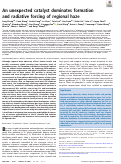 Cover page: An unexpected catalyst dominates formation and radiative forcing of regional haze