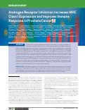 Cover page: Androgen Receptor Inhibition Increases MHC Class I Expression and Improves Immune Response in Prostate Cancer