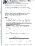 Cover page: Examining Insomnia and PTSD Over Time in Veterans in Residential Treatment for Substance Use Disorders and PTSD