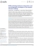 Cover page: Differentiating between integration and non-integration strategies in perceptual decision making