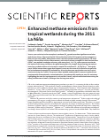 Cover page: Enhanced methane emissions from tropical wetlands during the 2011 La Niña