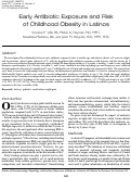 Cover page: Early Antibiotic Exposure and Risk of Childhood Obesity in Latinos