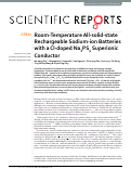 Cover page: Room-Temperature All-solid-state Rechargeable Sodium-ion Batteries with a Cl-doped Na3PS4 Superionic Conductor