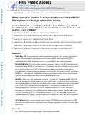 Cover page: Better executive function is independently associated with full HIV suppression during combination therapy.