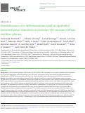 Cover page: Identification of a differentiation stall in epithelial mesenchymal transition in histone H3–mutant diffuse midline glioma