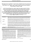 Cover page: Management of pediatric renal trauma: Results from the American Association for Surgery and Trauma Multi-Institutional Pediatric Acute Renal Trauma Study