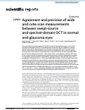 Cover page: Agreement and precision of wide and cube scan measurements between swept-source and spectral-domain OCT in normal and glaucoma eyes