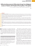 Cover page: Diffusivity Measurements Differentiate Benign from Malignant Lesions in Patients with Peripheral Neuropathy or Plexopathy