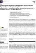 Cover page: Transcriptome Signature of Immature and In Vitro-Matured Equine Cumulus-Oocytes Complex.