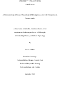 Cover page: A Phenomenological Study of Psychological Thriving Associated with Participation in Chicanx Studies