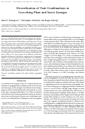 Cover page: Diversification of Trait Combinations in Coevolving Plant and Insect Lineages.