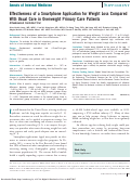 Cover page: Effectiveness of a smartphone application for weight loss compared with usual care in overweight primary care patients: a randomized, controlled trial.