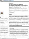 Cover page: Modeling changes in probabilistic reinforcement learning during adolescence