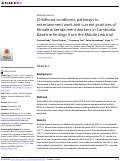 Cover page: Childhood conditions, pathways to entertainment work and current practices of female entertainment workers in Cambodia: Baseline findings from the Mobile Link trial