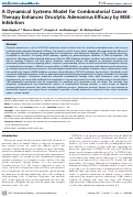 Cover page: A Dynamical Systems Model for Combinatorial Cancer Therapy Enhances Oncolytic Adenovirus Efficacy by MEK-Inhibition