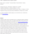 Cover page: VISTA - computational tools for comparative genomics