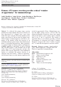 Cover page: Primary 4T1 tumor resection provides critical “window of opportunity” for immunotherapy