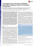 Cover page: Transcriptional gene silencing by Arabidopsis microrchidia homologues involves the formation of heteromers