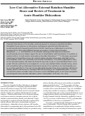 Cover page: Low-Cost Alternative External Rotation Shoulder Brace and Review of Treatment in  Acute Shoulder Dislocations