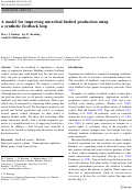 Cover page: A model for improving microbial biofuel production using a synthetic feedback loop