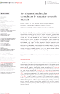 Cover page: Ion channel molecular complexes in vascular smooth muscle