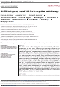 Cover page: AAPM task group report 302: Surface-guided radiotherapy.