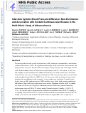 Cover page: Inter-arm systolic blood pressure difference: non-persistence and association with incident cardiovascular disease in the Multi-ethnic Study of Atherosclerosis