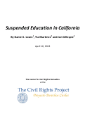 Cover page of Suspended Education in California