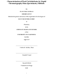 Cover page: Characterization of Food Carbohydrates by Liquid Chromatography-Mass Spectrometry Methods